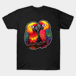 Colorful Parrot Cockatoo - Parakeet Macaws Parrot T-Shirt